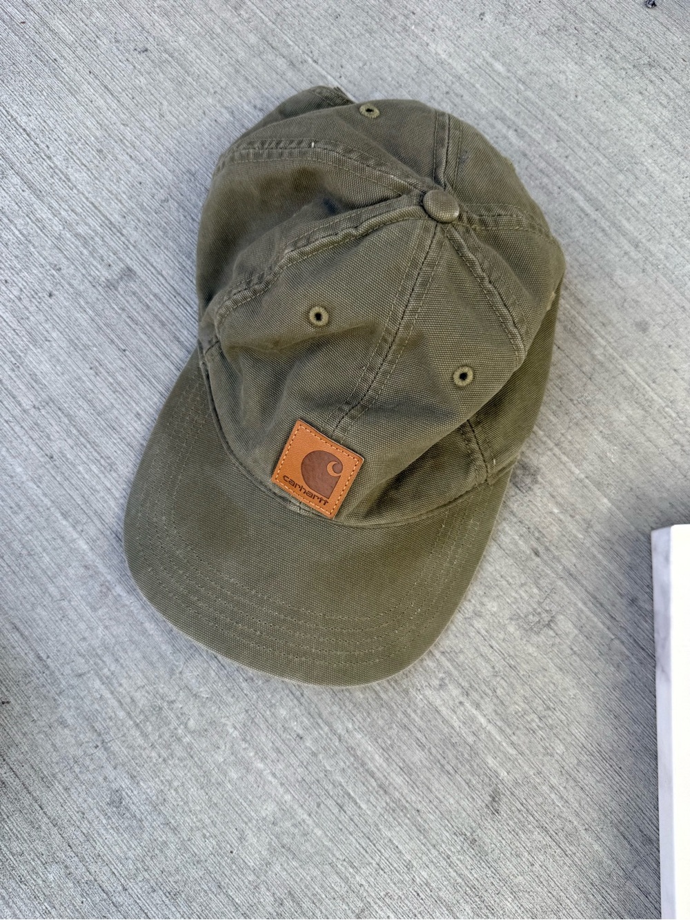 Carhartt Olive Canvas Logo Patch Cap